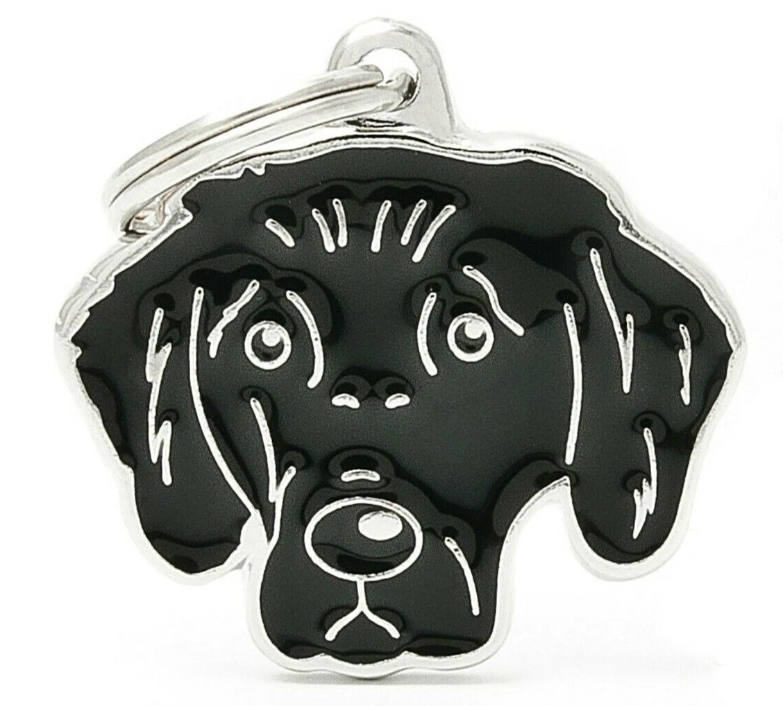 Matte black best sale dog id tag