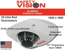 Vandal Resistant PoE Metal Housing Dome Security Camera Audio Safety Vision