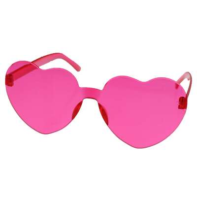 Funky coole randlose Love Heart Sonnenbrille - ideal für Konzerte, Festivals,