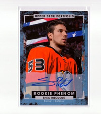 SHEA THEODORE '15/16 Upper Deck Portfolio Rookie Phenom AUTOGRAPH card #244. rookie card picture