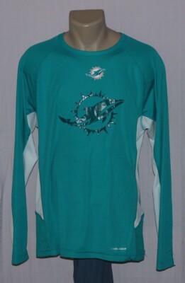 Miami Dolphins Fanfare VII Cool Base Long Sleeve Shirt S - NFL Majestic