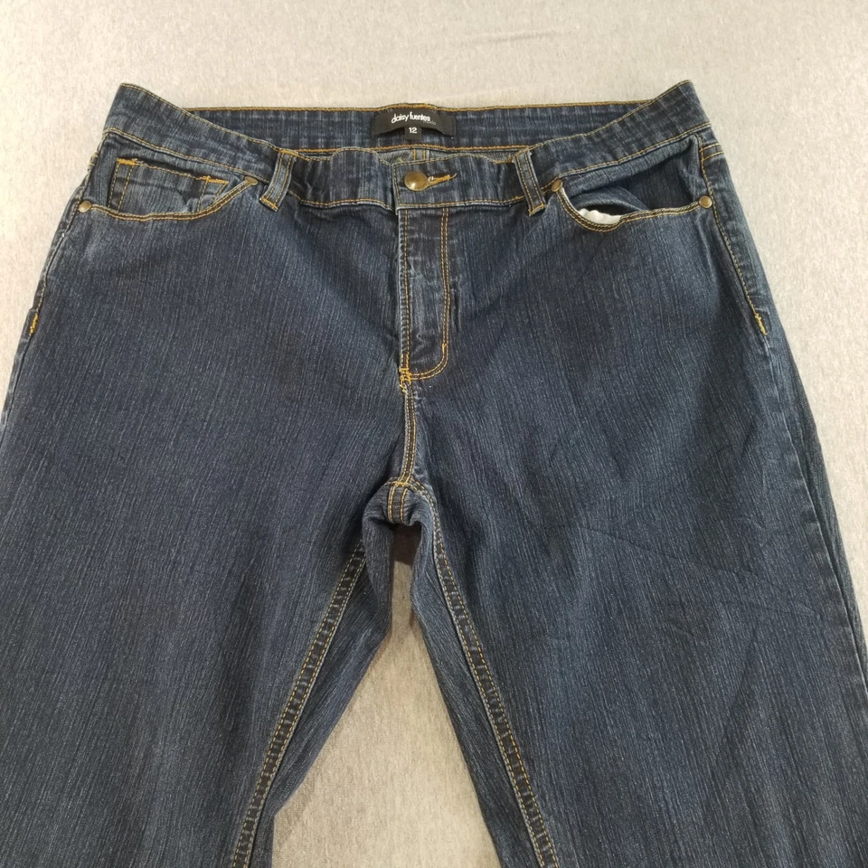 Daisy Fuentes Jeans Women's Size 12 Blue Dark Wash Stretch Material Nice Quality - Image 2 of 4