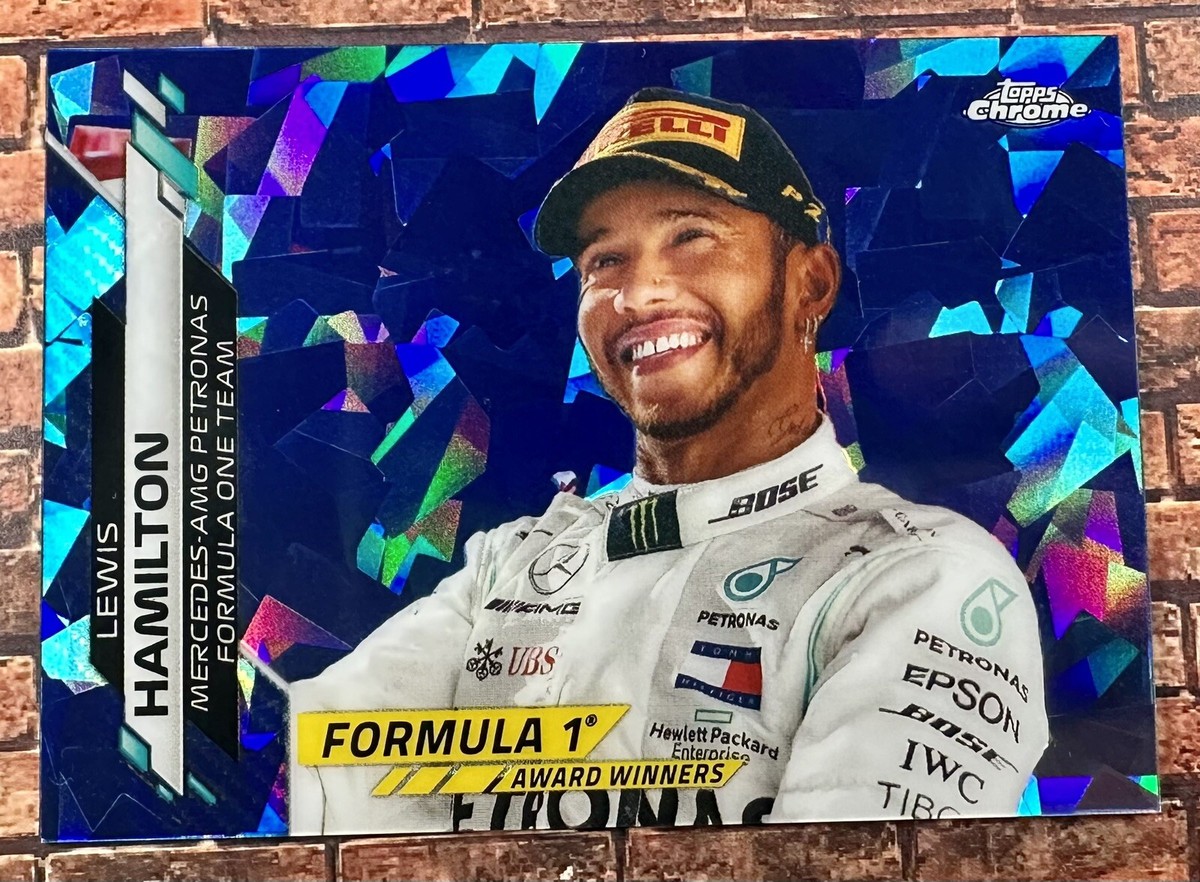 LEWIS HAMILTON 2020 TOPPS CHROME SAPPHIRE F1 AWARD WINNER