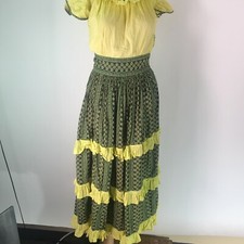 Vintage Womens Boat Neck Floral Handmade Yell...