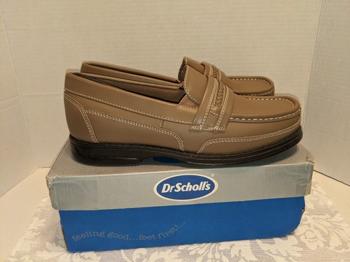 Dr Scholl's Men's Leather Cushioned Comfort Loafer 419-13 Sz 9D Brown - Picture 4 of 9