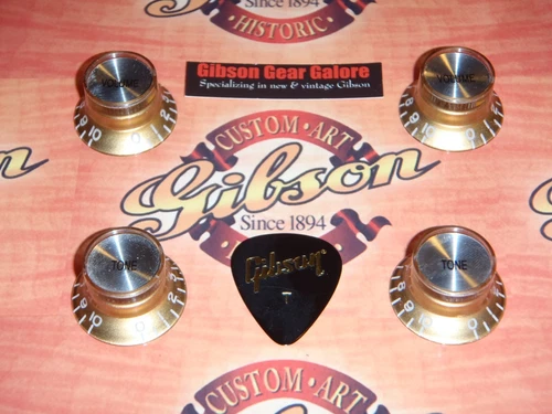 Gibson Les Paul Knobs Set Gold Top Hat Guitar Parts R9 SG Custom Slash ES R8 R0