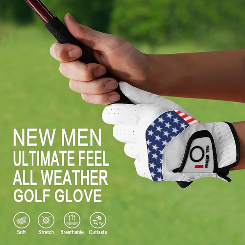 Golf Gloves 3 Packs Premium 100% Cabretta Leather-Men's Regular Sizes US Ship - Picture 13 of 20