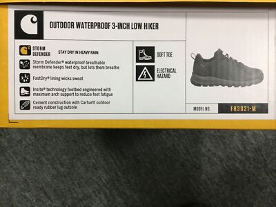 New Men\'s Carhartt FH3021-M Black Outdoor Waterproof 3-inch Low Hiker Size 11 Carhartt FH3021-M Men main image 4
