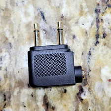 Airplane Audio Adapter Dual Prong Headphone Plug Airline Accessory