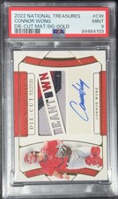 PSA 9 2022 National Treasures Die Cut Materials Signature Gold /25 Connor Wong