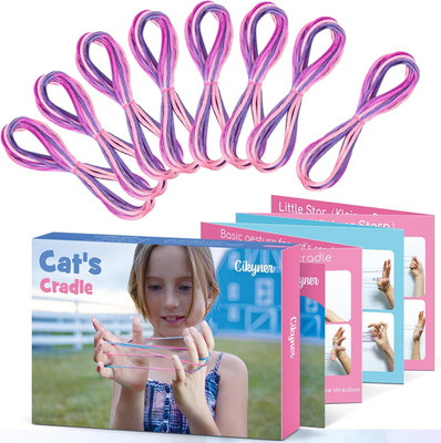 Cat S Cradle String, 8 Pcs Finger String Game 2M Long 2Mm Diameter Cats Cradle w