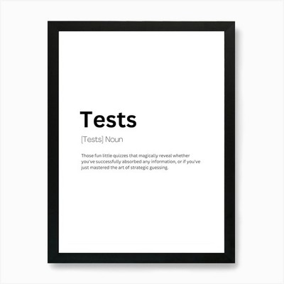 Tests Definition Bedeutung Kunstdruck gerahmt Wandbild Poster Leinwanddruck Bild