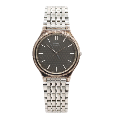 Vintage Seiko V701-1P70 Honeycomb Dial Men's Quartz Wristwatch