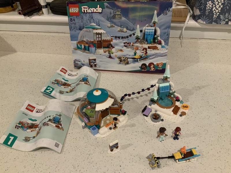 LEGO Friends Igloo Holiday Adventure Set 41760retired set built instructions box