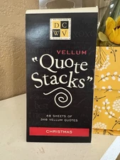 NEW DCWV Vellum Quotes Stack 48 Sheets 3" X 6" CHRISTMAS Holiday Sayings
