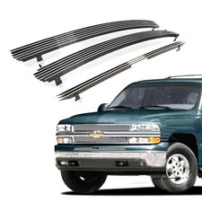 Polished Aluminum Billet Grille Insert For 2000-2006 Tahoe Suburban Avalanche
