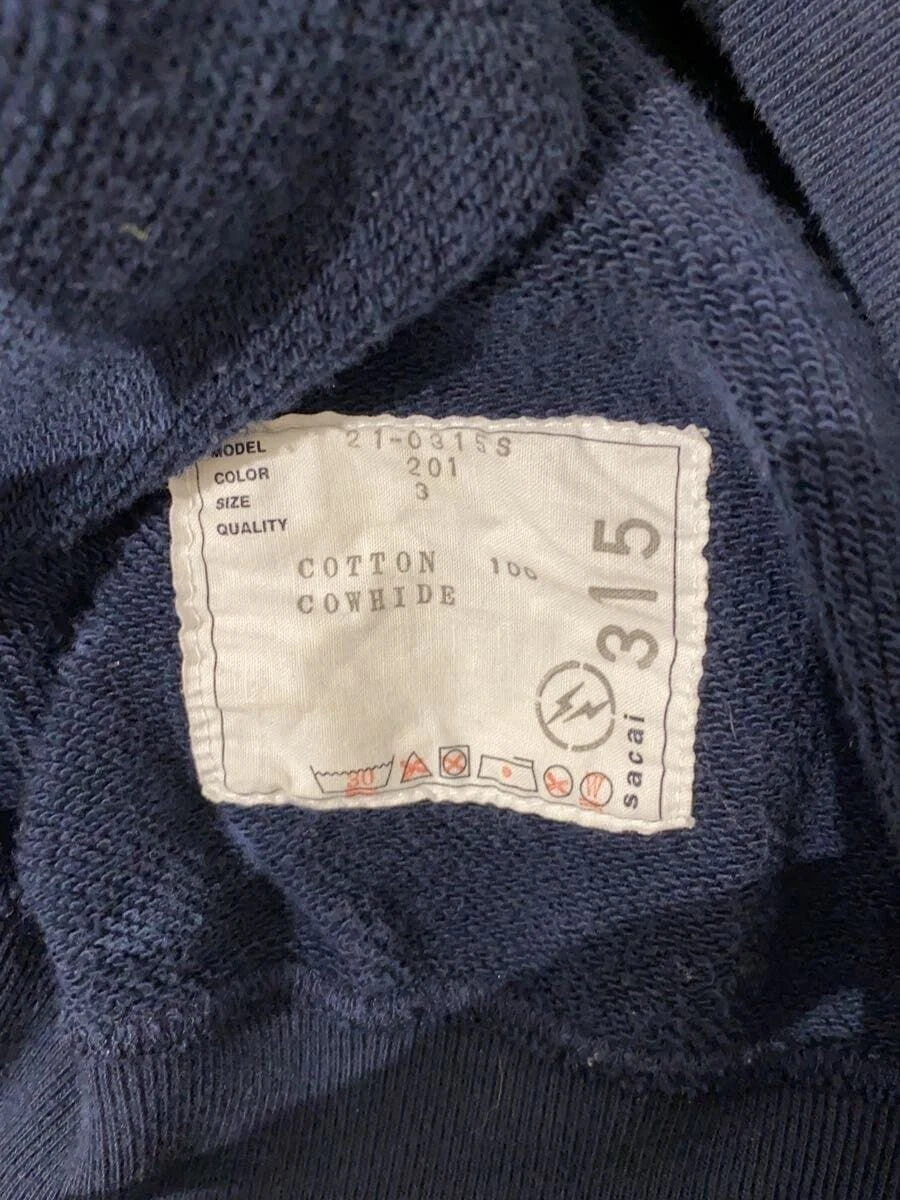 Felpa con cappuccio Sacai 21AW x FRAGMENT DESIGN 3 COTONE Navy 21 0315S usata