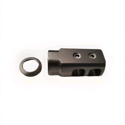 Stainless Tanker Style 2 Port Muzzle Brake 1/2 X 28 5.56