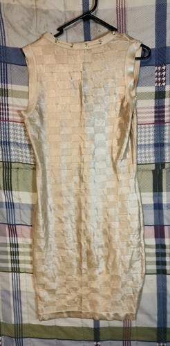 Women's AZITTI Gold Bodycon Pencil Dress - Size S/36 - Bild 3 von 3