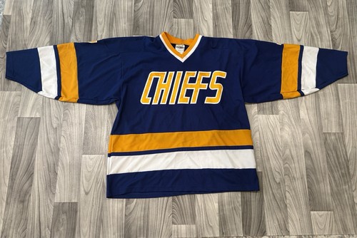 Charlestown Chiefs Steve Hanson #17 Slap Shot Movie Hockey Mad Bros Large Jersey
