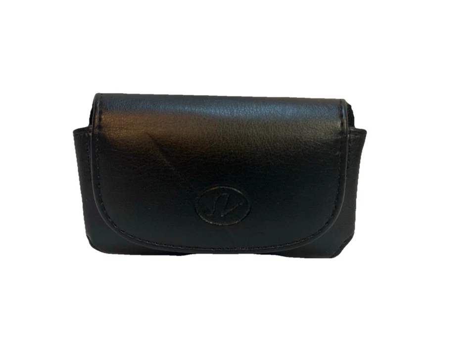 Estuche de cuero negro para cámara JVC clip para cinturón interior suave vintage Foto 4 de 4