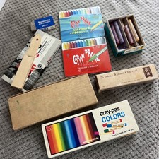 Lápices de artista vintage crayones de aceite de carbón arte mixto suministro lote Carandache