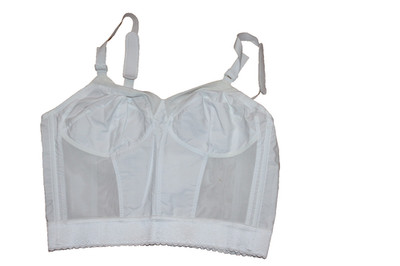 Exquisite Form Long Line Posture Pointy Bullet Bra#7532 White 42B NWOT