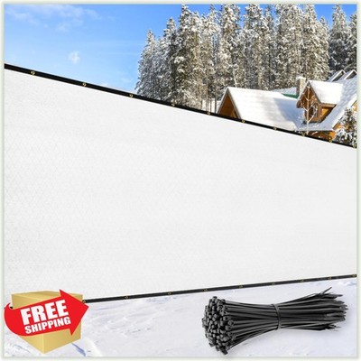 ColourTree 6'x50' White Fence Screen Privacy