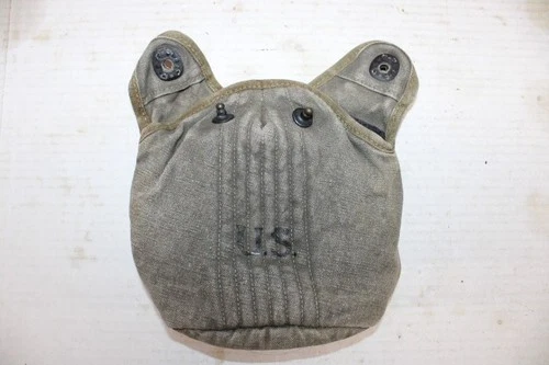 US Military Issue WW2 Era 1942 Water Canteen Canvas Pouch Khaki  JC24