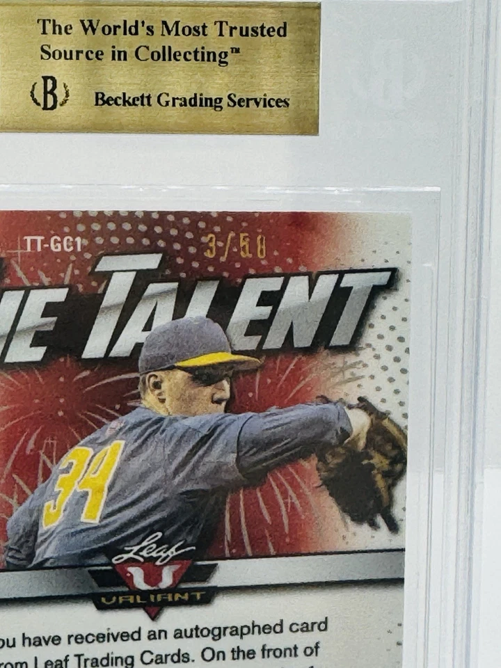 2020 Leaf Valiant GARRETT CROCHET Autograph Auto /50 - BGS 9.5/10 Gem Mint 🔥 - Image 3 of 3