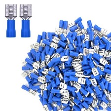 200Pcs Quick Disconnects Vinyl Insulated Female Spade Wire Connectors, 16-14