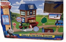Thomas Friends Wooden Railway Battery Operated Percy The Mail Station NOT COM