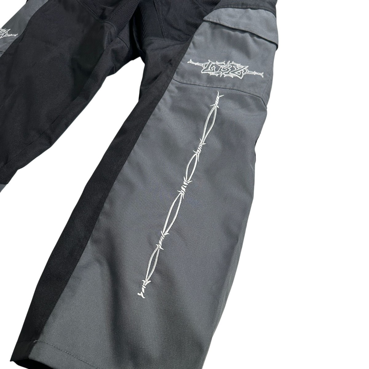 Vintage LBZ Motocross Riding Pants w Side Pads Gray Black USA Made
