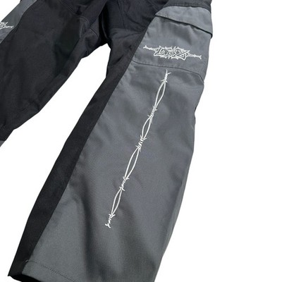 Vintage LBZ Motocross Riding Pants w Side Pads Gray Black USA Made