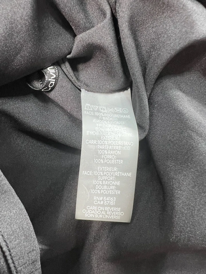 Falda de cuero sintético Calvin Klein para mujer talla 4 negra Foto 4 de 4