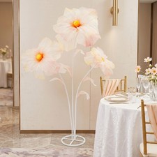 Giant Artificial Flower Large Faux Flower with Stems and Base for Wedding, Party