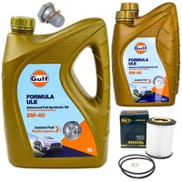 MotoröL Filter Set Gulf Formula ULE 5W-40 7 Liter + Schraube FüR BMW X3 7Er 730I