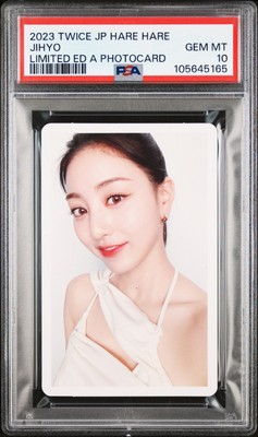 TWICE ジヒョJIHYO サイン入りチェキ　HAREHARE タワレコ 2023 TWICE JPN 10TH SINGLE HARE HARE LTD A ED PHOTOCARDS JIHYO PSA