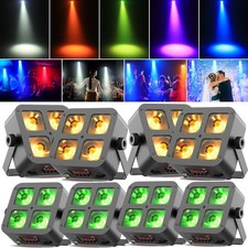 16x 100W RGBWA UV Wifi APP Wireless LED Par Lights Battery DMX Remote Control