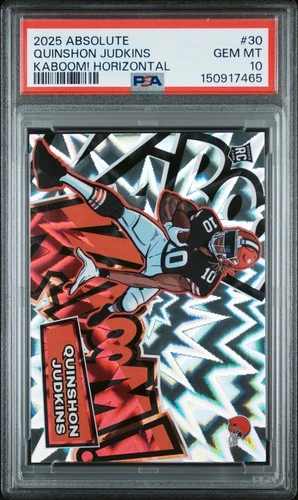 2025 PANINI ABSOLUTE KABOOM! HORIZONTAL #30 QUINSHON JUDKINS ROOKIE RC PSA 10