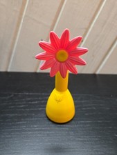 Vintage Fisher Price Fun with Food Play Yellow Vase Pink Flower 1980's toy