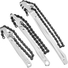 Lasnten 3 Pcs Large Reversible Chain Oil Filter Wrench 12 16 9 Inch Chain
