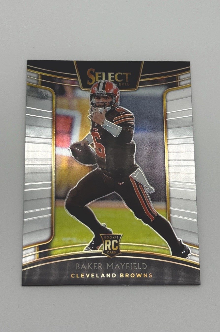 BAKER MAYFIELD 2018 PANINI SELECT 30 RC ROOKIE SILVER PRIZMS BROWNS RARE MINT SP