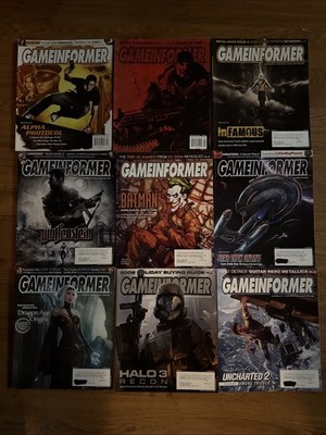 Game Informer Magazines Lot of 9 - Issues #180-181 & #183-189