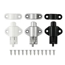 Self Closing Latch Bolt Automatic Spring Loaded Door Gate Security Lock + Screws