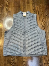 $190 Nike Therma-FIT ADV Repel AeroLoft Down Vest Grey Mens XXL FB7542-084