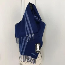 Adidas Navy Three Stripe Wool Spacer Muffler scarf Gift Unused 66in