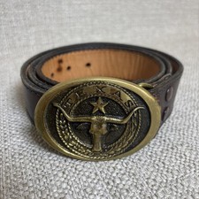 Vintage Texas Longhorn Brass Belt Buckle Heritage Mint Ltd Western Belt USA