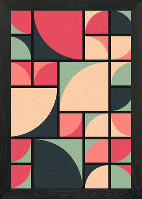 Geometrisches Muster gerahmtes Wandbild Poster Leinwanddruck Bild