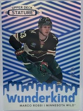 2022-23 Stature Hockey #W-16 Marco Rossi Wunderkind Blue /15 Rookie Card. rookie card picture